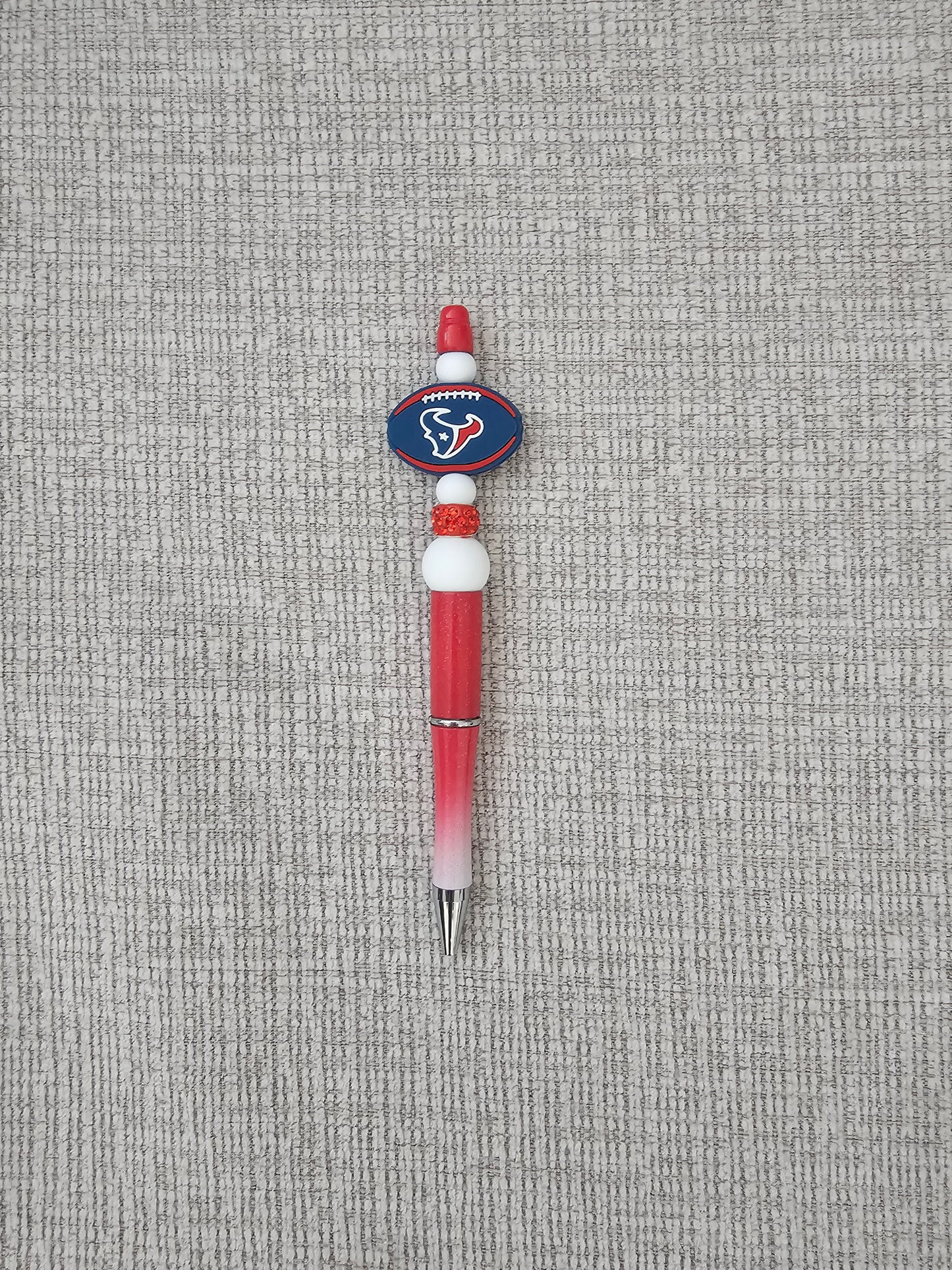 Pen- Silicone Beaded Pen with Texans Focal