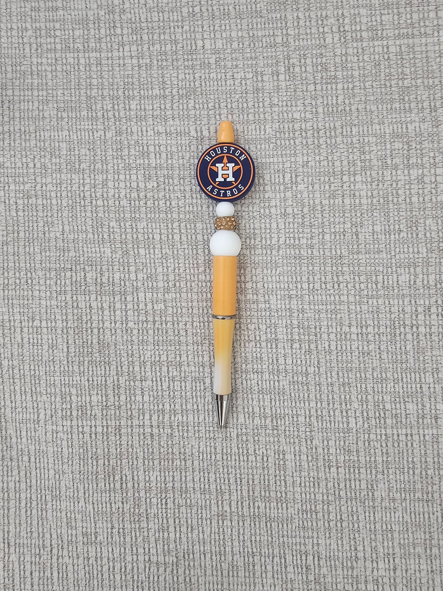 Pen- Silicone Beaded Pen with Astros Focal