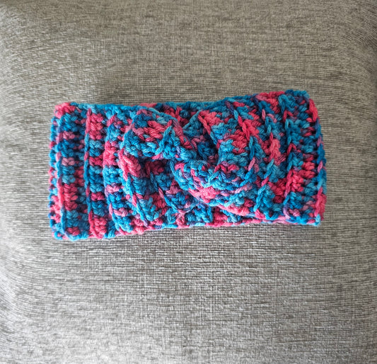 Crochet Twisted Headband- Multicolor