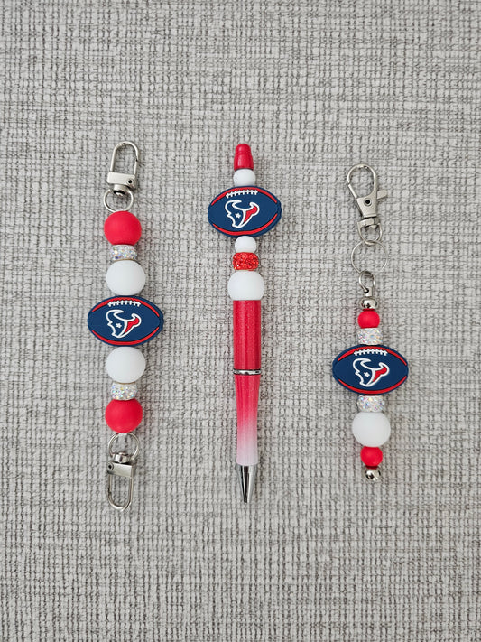 Texans Bundle- Phone Hand Strap/Pen/Keychain