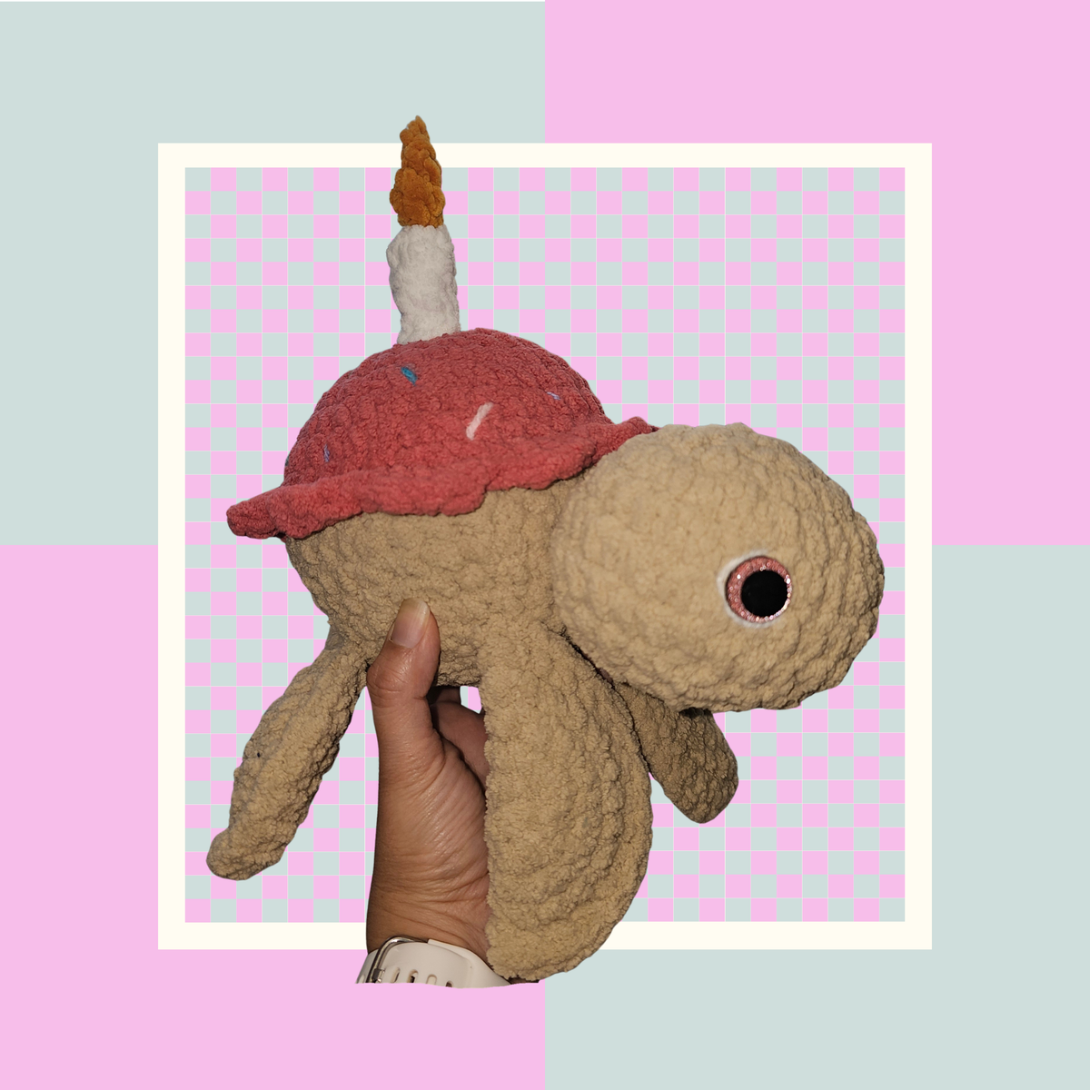 Crochet Cupcake Turtle