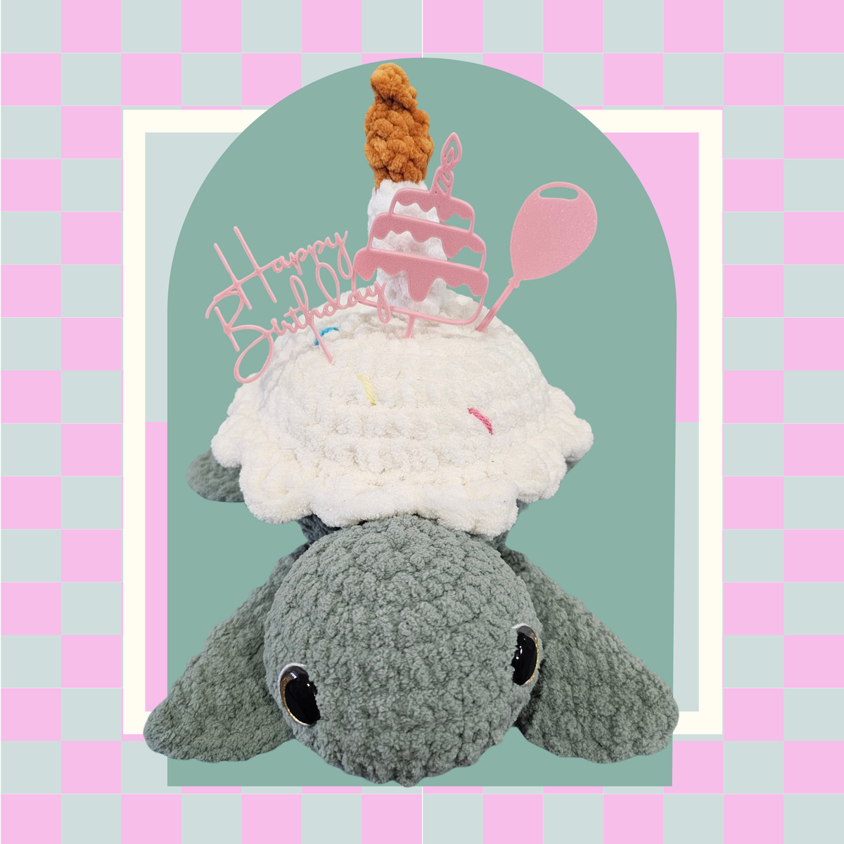 Crochet Cupcake Turtle