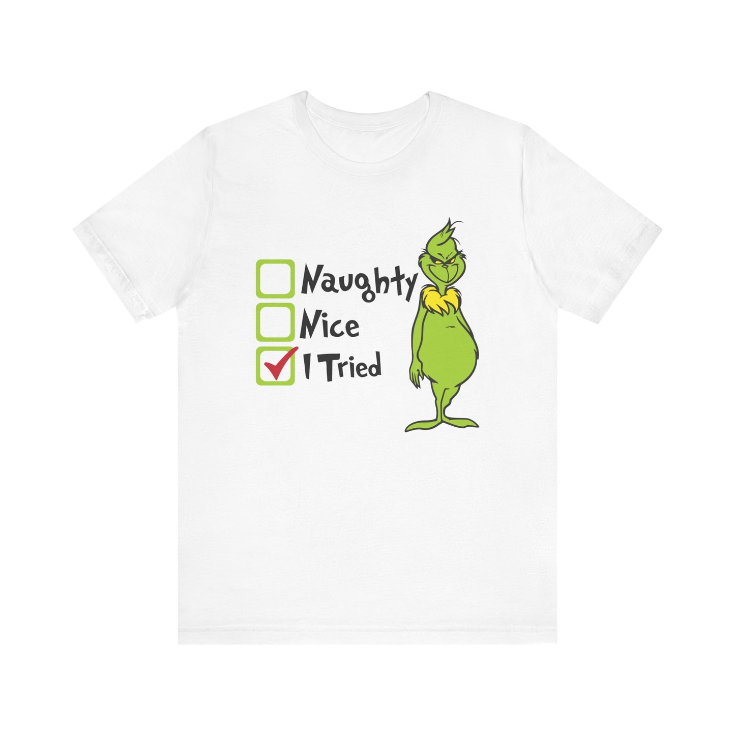 TEE-Naughty Nice I Tried Unisex Jersey Short Sleeve Tee