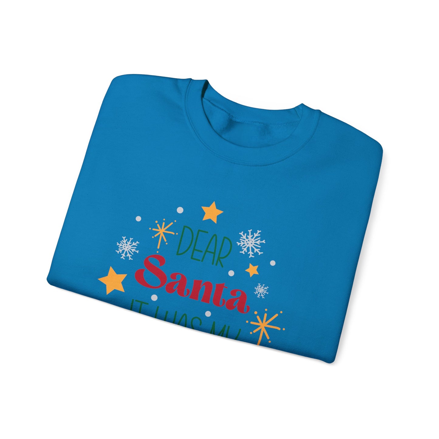 Dear Santa it was my sisters fault Unisex Heavy Blend™ Crewneck Sweatshirt