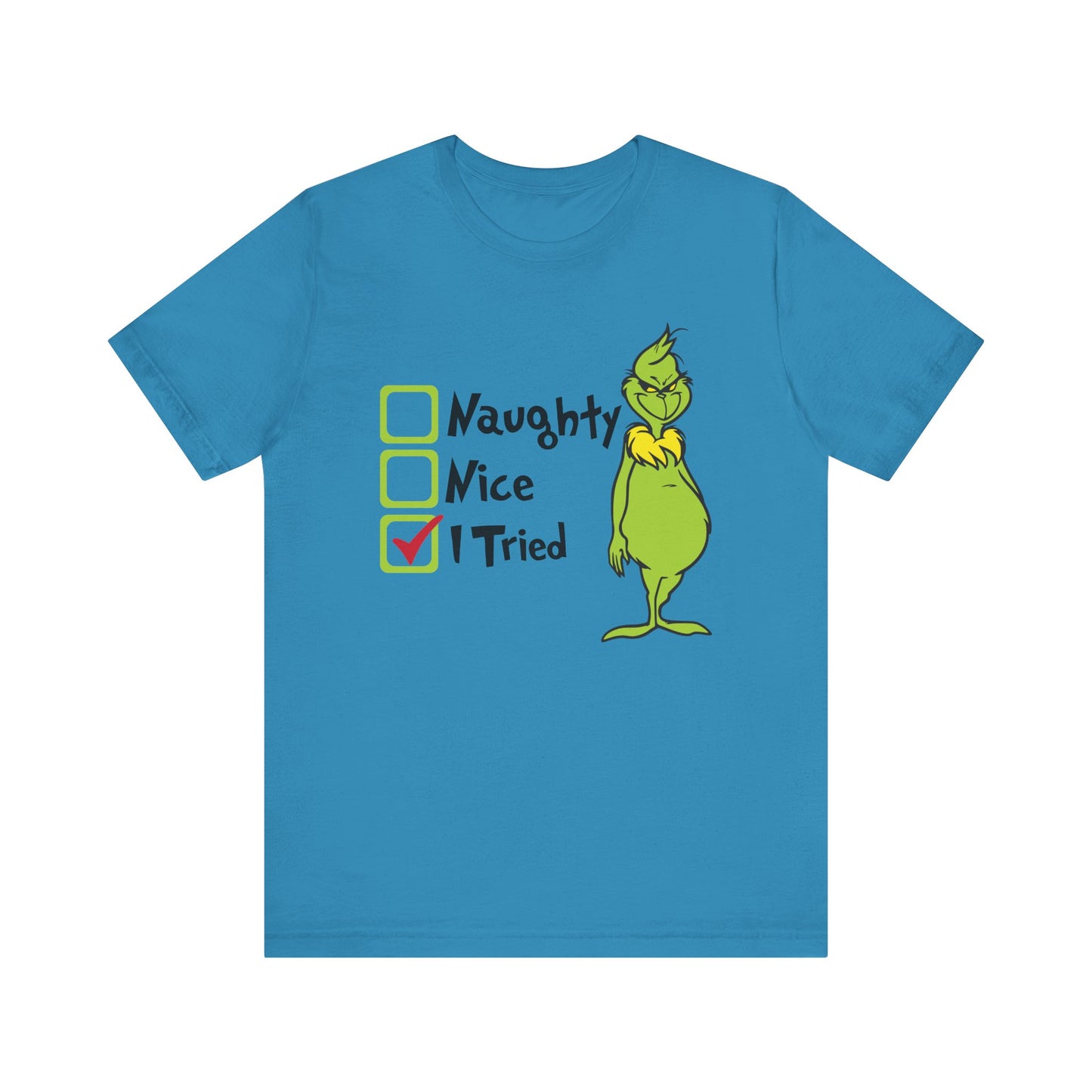 TEE-Naughty Nice I Tried Unisex Jersey Short Sleeve Tee