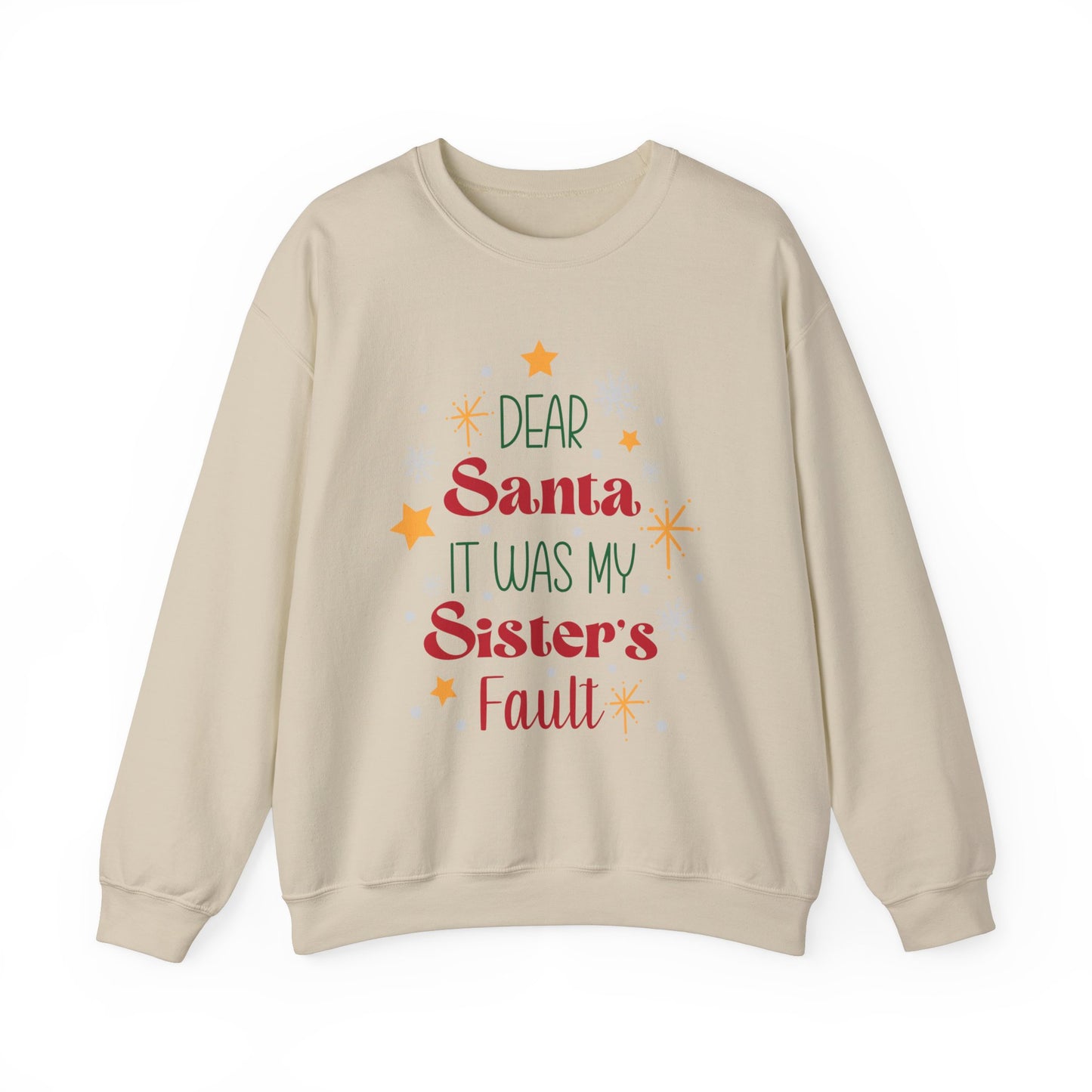 Dear Santa it was my sisters fault Unisex Heavy Blend™ Crewneck Sweatshirt