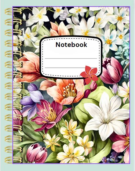 Digital Product/Blissful Flowers Digital Notebook Journal- Digital Product