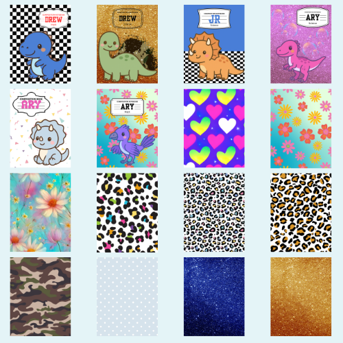 Digital Editable Dinosaur Composition Notebook Canva Template | Kids School Cover | Dino Digital Download | Requires Canva Pro | Back to School