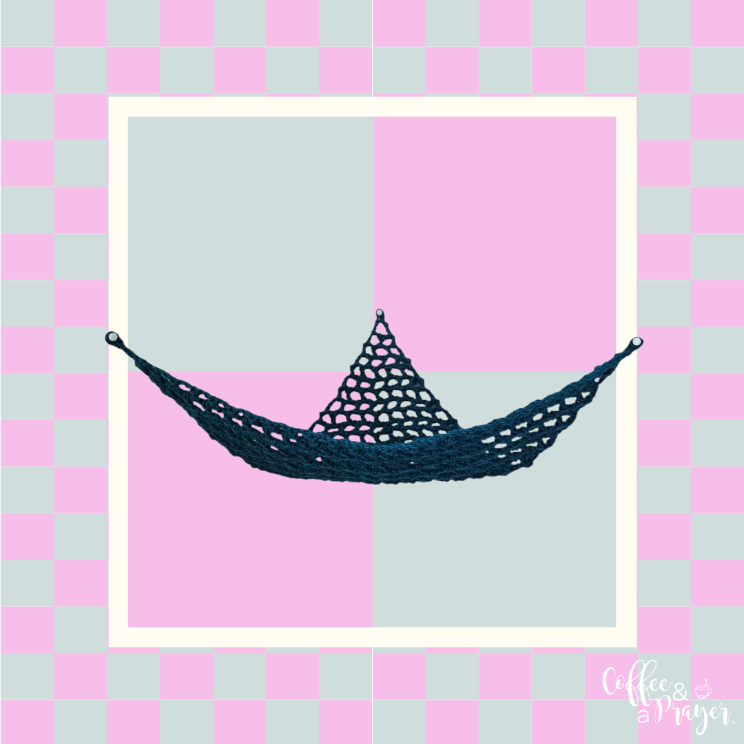 Crochet Hammock, Wall Hanger for Toys, Stuffed Animals, and Plushies- Teal Color