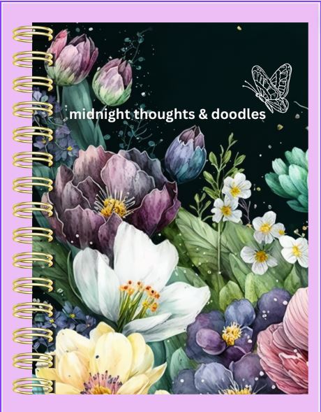 Digital Product/Midnight Thoughts & Doodles Digital Notebook Journal- Digital Product