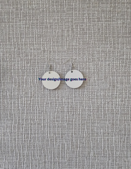 Earrings/Custom Round Earrings- Sublimation