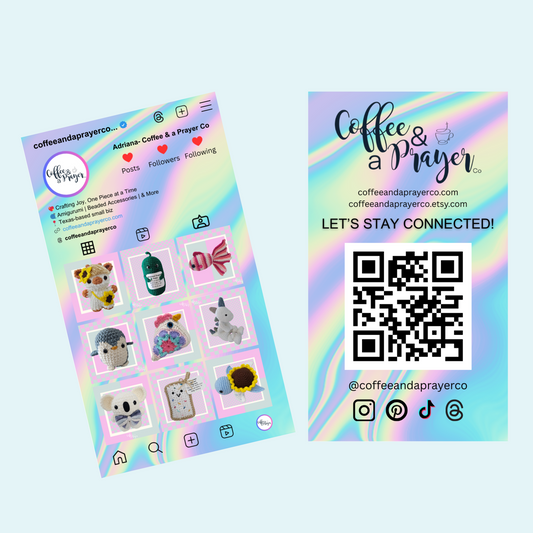 Editable IG Business Cards in Canva | Cute Business Card Design | Trending Business Cards |  Business Card with QR code | Canva Pro required
